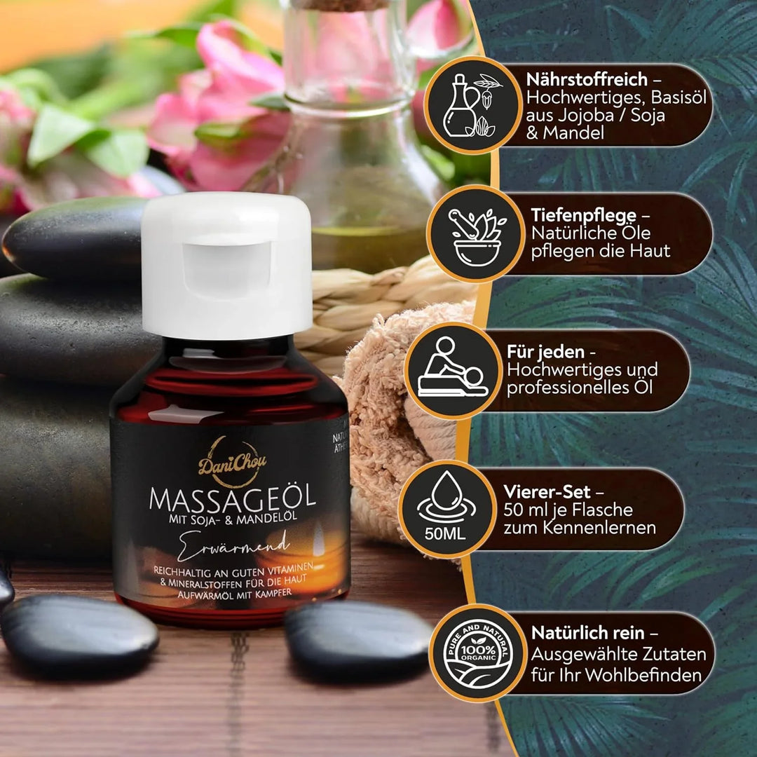 DaniChou Tropical Dreams Massageöl Set 4x 50 ml