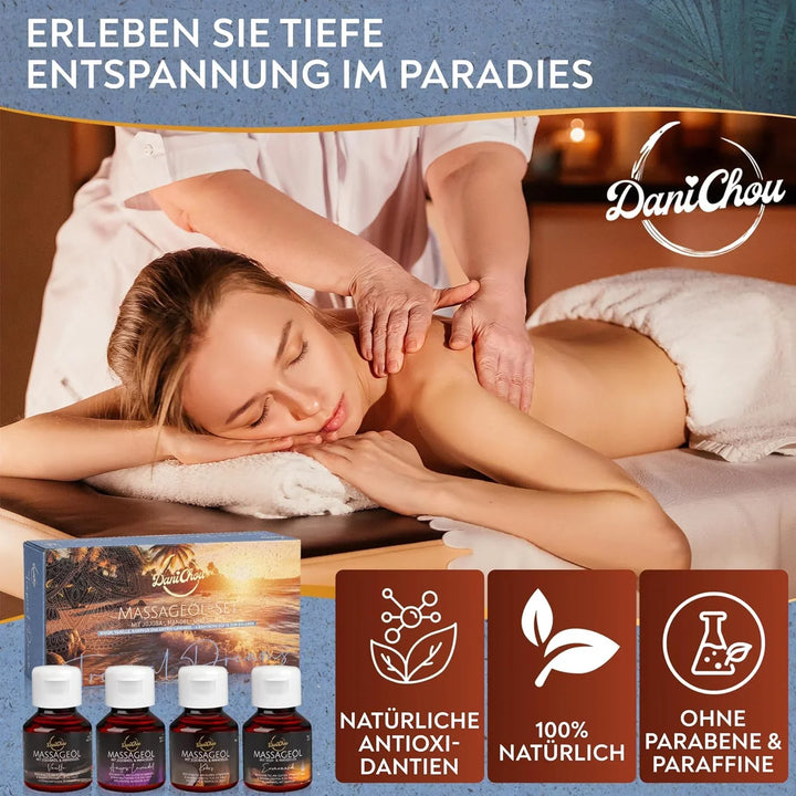 DaniChou Tropical Dreams Massageöl Set 4x 50 ml
