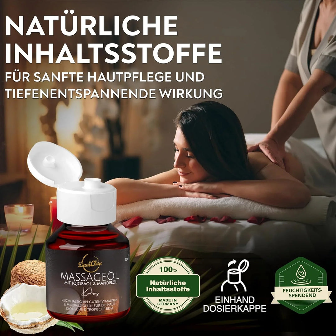 DaniChou Tropical Dreams Massageöl Set 4x 50 ml