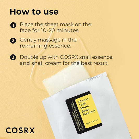 COSRX Advanced Snail Mucin Power Essence Sheet Mask 25ml - DaniChou-Store