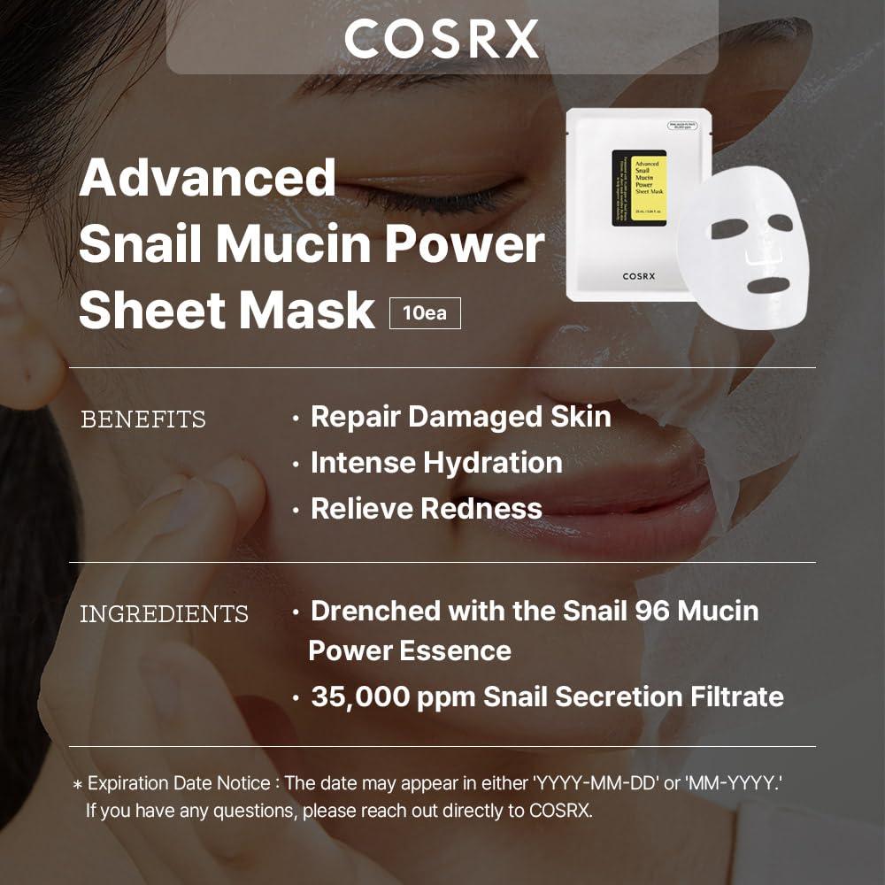 COSRX Advanced Snail Mucin Power Essence Sheet Mask 25ml - DaniChou-Store