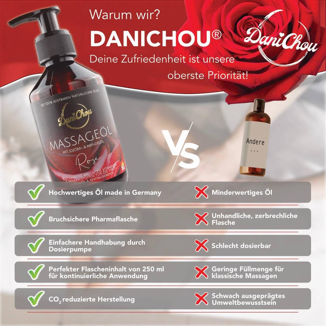 DaniChou Massageöl Rose - DaniChou-Store