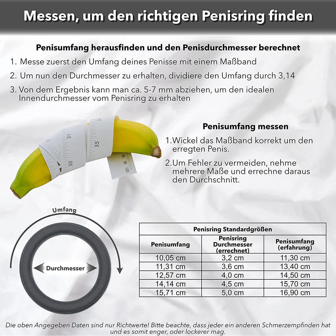 3 tlg. Penisring Set aus Silikon mit Geschenkbox &amp; Infoheft - DaniChou-Store