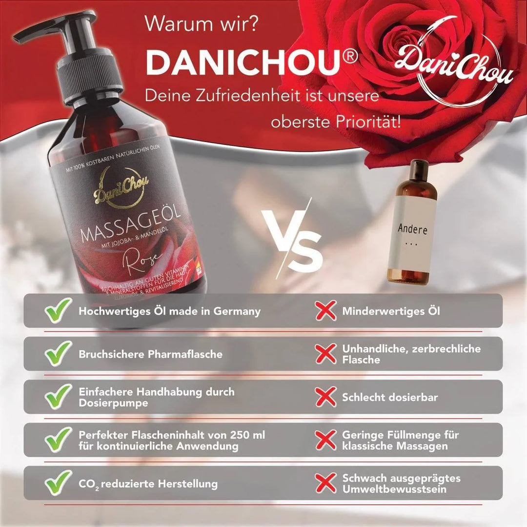 DaniChou Massageöl Rose 250 ml