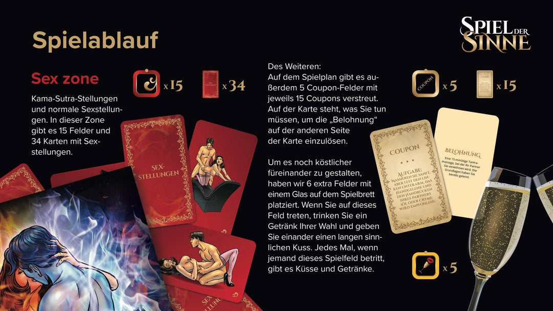 Spiel der Sinne - Erotisches Brettspiel für Paare